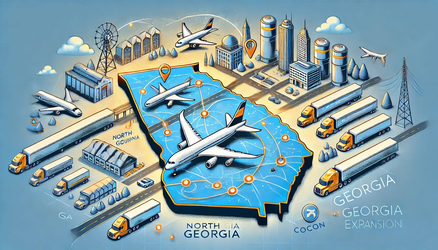 why should georgia invest into different airport locations